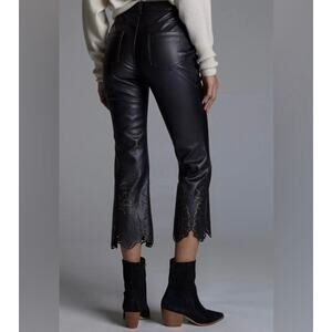 Anthropologie Laser Cut Faux Leather Pants – Black Size 0